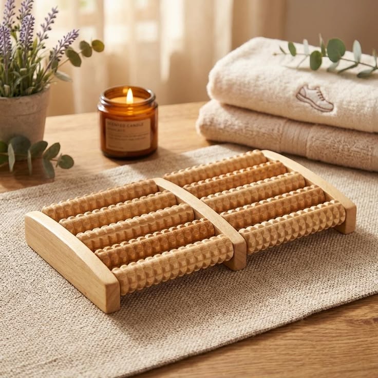 Premium Wooden Foot Massage Roller